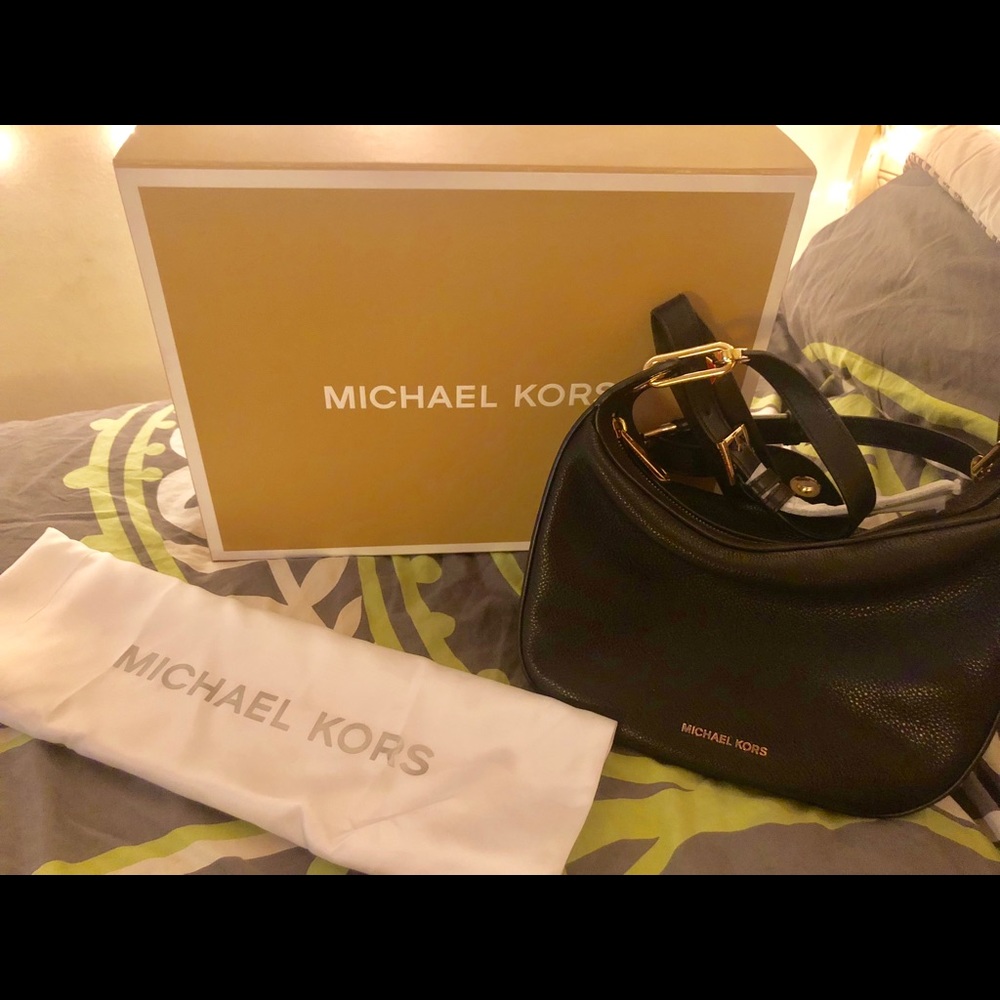 Michael Kors black leather handbag - BRAND NEW - Picture 3 of 8